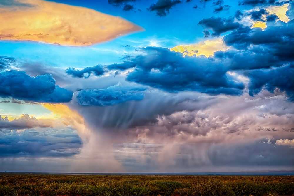 “Storm on the Mesa,” by Michael Stephens at Big Picture Gallery.